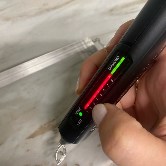 GENUINE Diamond necklace 925 Sterling silver - Picture 3 of 15